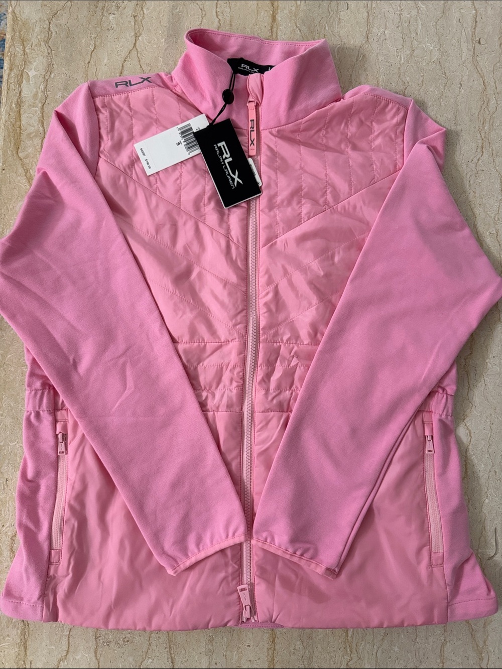 NWT Ralph Lauren RLX Pink Quilted Hybrid Golf Jacket - Picture 2 of 9